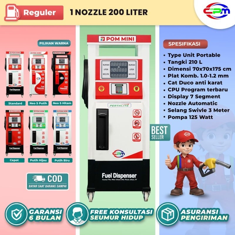 POM MINI- PERTAMINI DIGITAL 1 NOZZLE 210 L