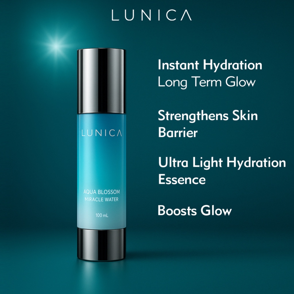 LUNICA Toner Pelembab Wajah Aqua Blossom - Miracle Water