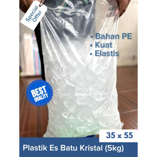 Plastik Es Batu/Kristal PE Kuat uk 35 x 55