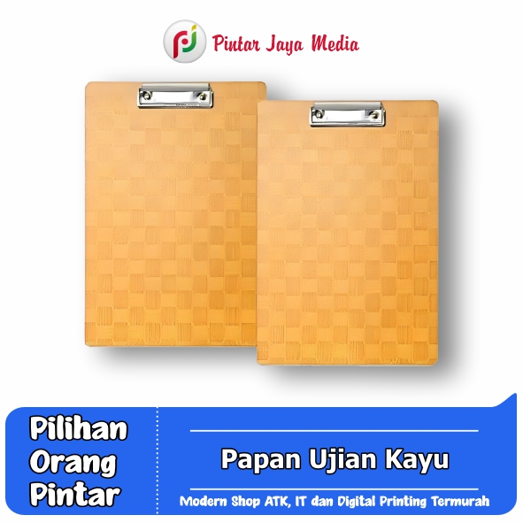 

(ECER) Papan Ujian Kayu/Clipboard - Papan Dada Kayu Alat Bantu Ujian