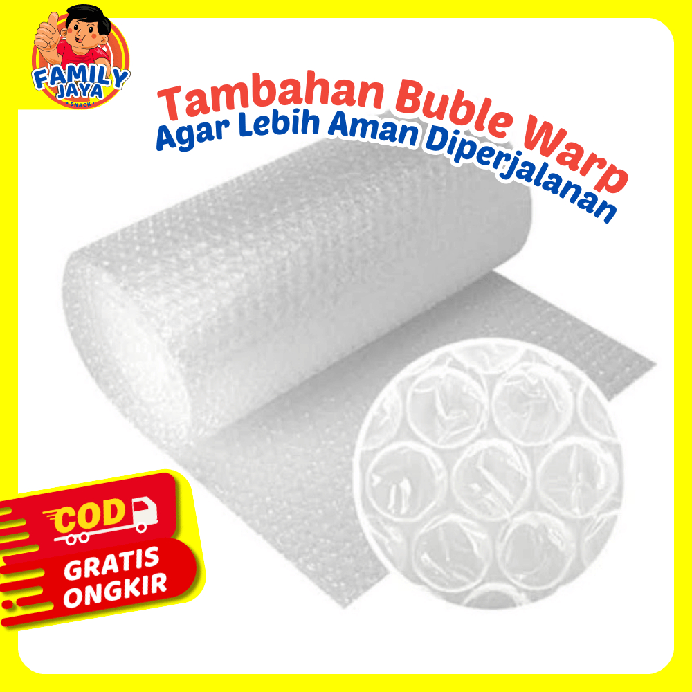 

Tambahan Bubble Wrap Packing Aman Ekstra Pengaman Pengiriman Snack