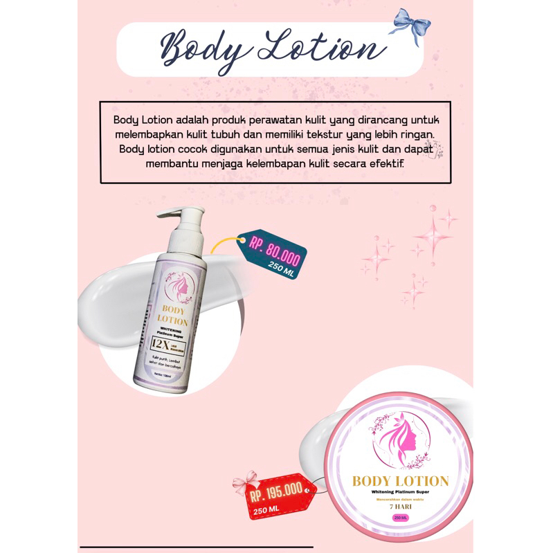Body Lotion WHITENING PLATINUM SUPER