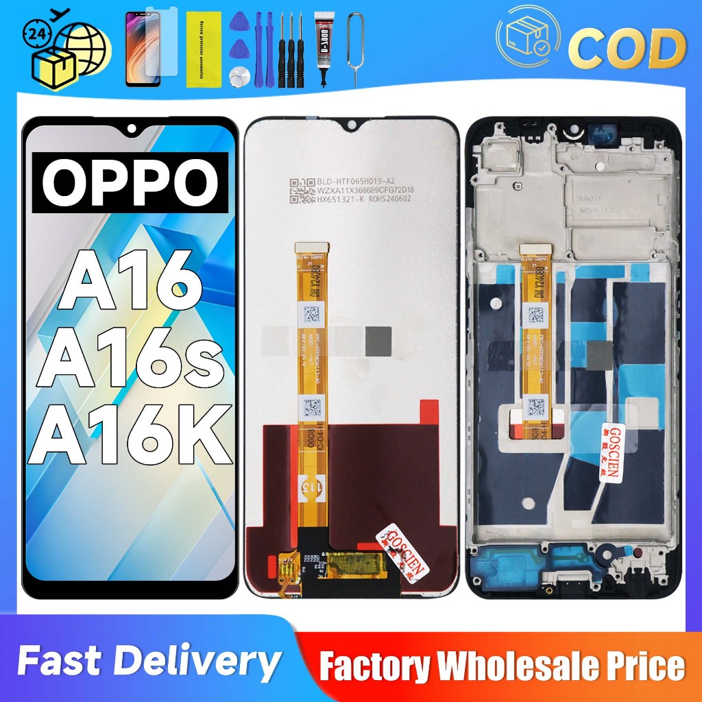 LCD Touchscreen for OPPO A16 A16S A16K CPH2269 CPH2271 Original Complete Fullest