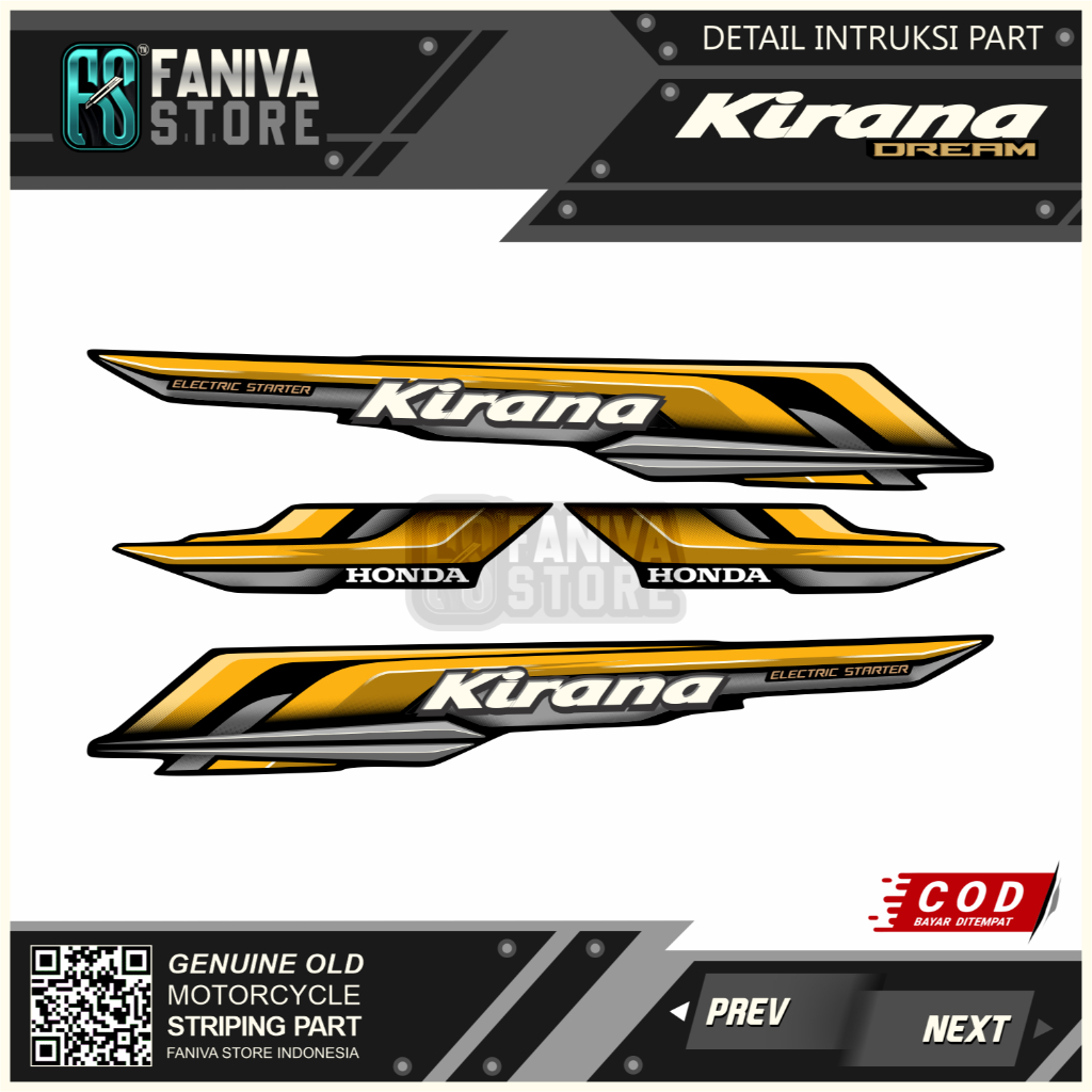 Stirping honda kirana / striping kirana / sticker honda kirana grafis hitech
