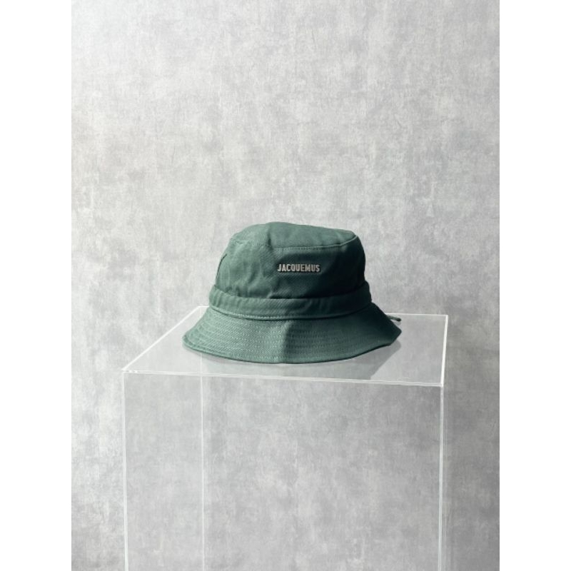 Jacquemus Le Bob Gadjo Dark Green Bucket Hat