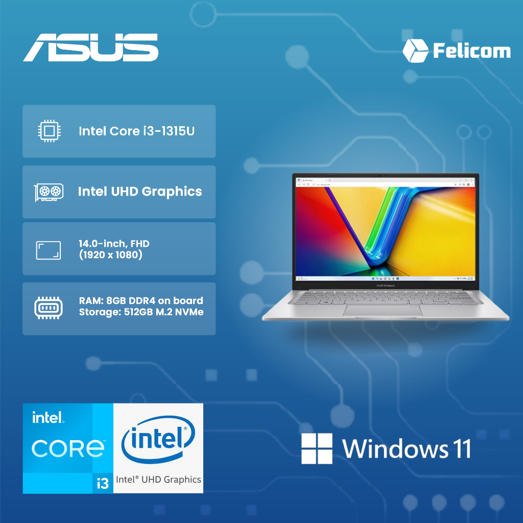 LAPTOP ASUS VIVOBOOK 14 i3 A1404VA-VIPS3853M