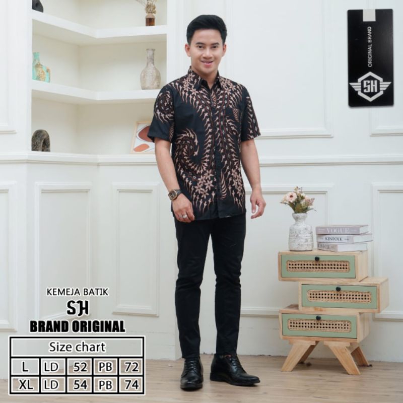 BAJU BATIK PRIA LENGAN PENDEK.. KUALITAS MEWAH / BATIK PRIA MOTIF MENARIK