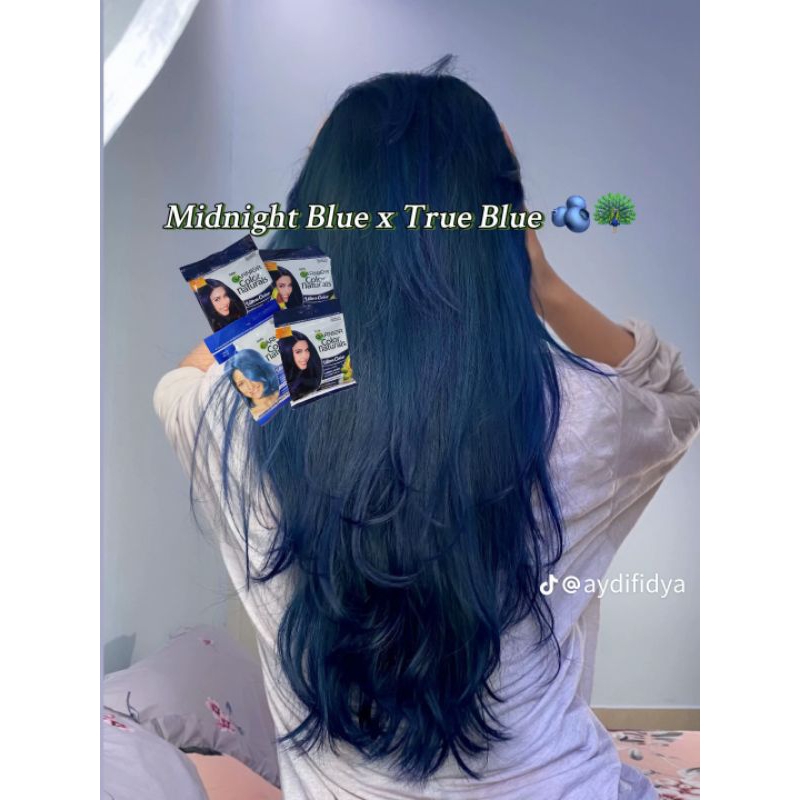 Dapet 2 // Garnier Cat Rambut // Midnigh blur + True blue