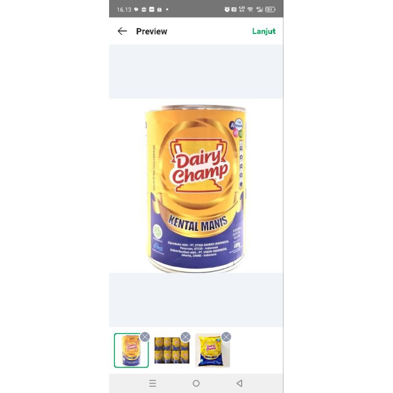 

SUSU KENTAL MANIS DAIR CHAMP 480gr