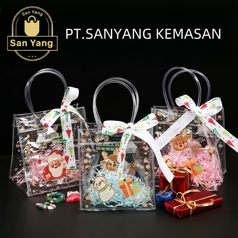 

Totebag Transparant | Tas Mika PVC Transparan | Tas Mika Souvenir Ulang Tahun Bening/Tas Belanja/Goodie bag/tas mika transparan hampers