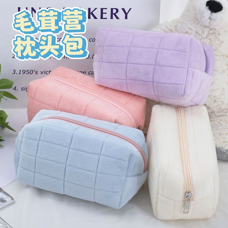 

SUPER SOFT JAPANESE PENCIL CASE STORAGE BAG MAKE UP POUCH MACAROON SERIES / POUCH BULU