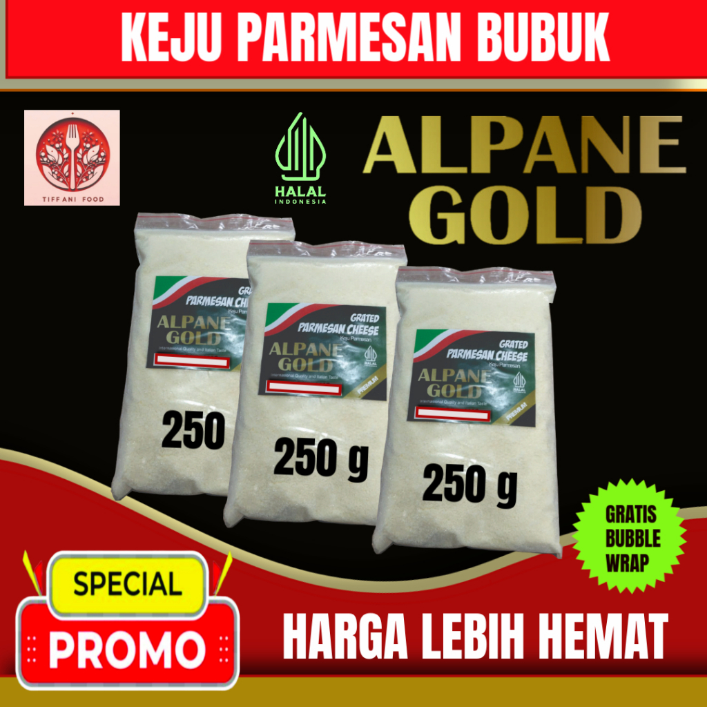 

Keju Parmesan 250g Grated Parmesan Cheese High Quality