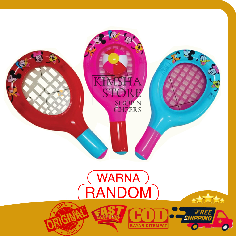 Mainan Balon Raket Tiup Inflatable Balloon Toys Racket Ball Sports Games Permainan Badminton Bola Ra