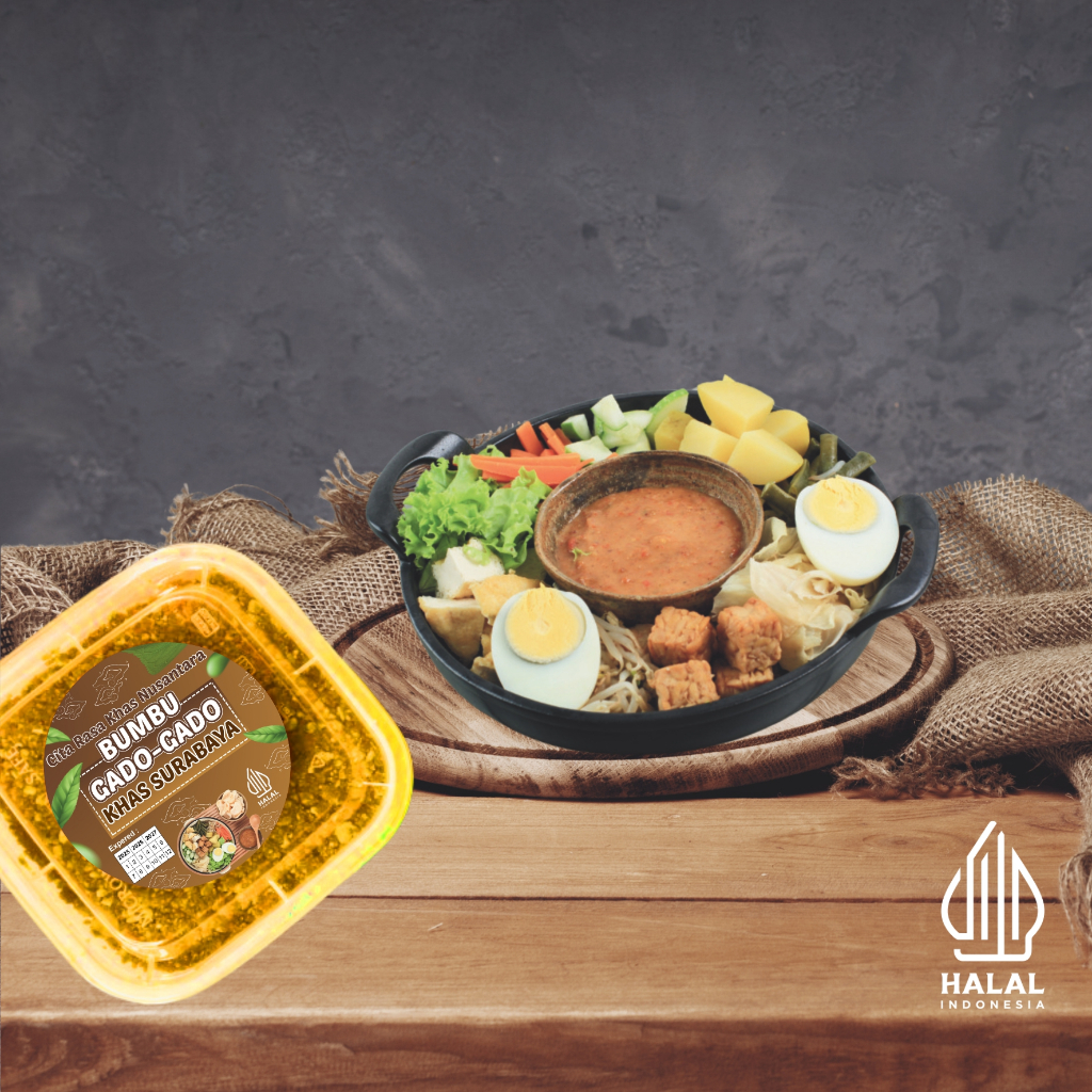 

Bumbu Gado-Gado Khas Surabaya Asli - Bumbu Kacang Gado Gado Enak Siap Saji Rumahan