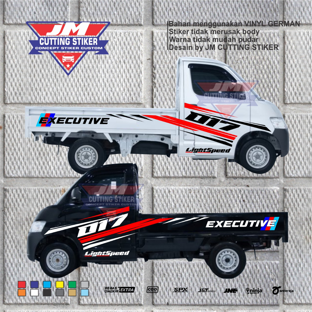 Stiker mobil pickup granmax stiker cuting variasi body pick up granmax apv