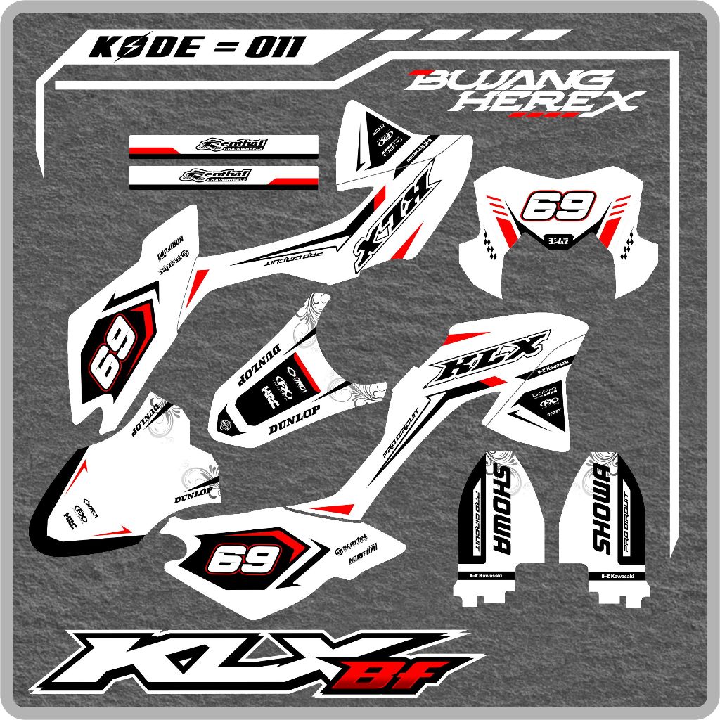 DECAL STIKER KAWASAKI KLX BF - PREMIUM FULLBODY BHS.011