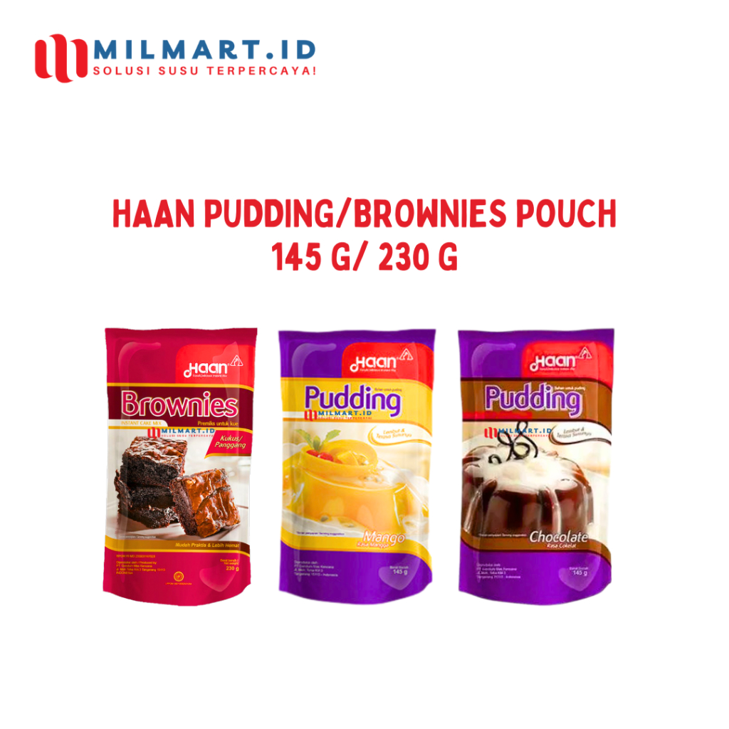 HAAN COKELAT BROWNIES/ PUDDING INSTAN COKLAT/MANGO BUBUK PREMIKS