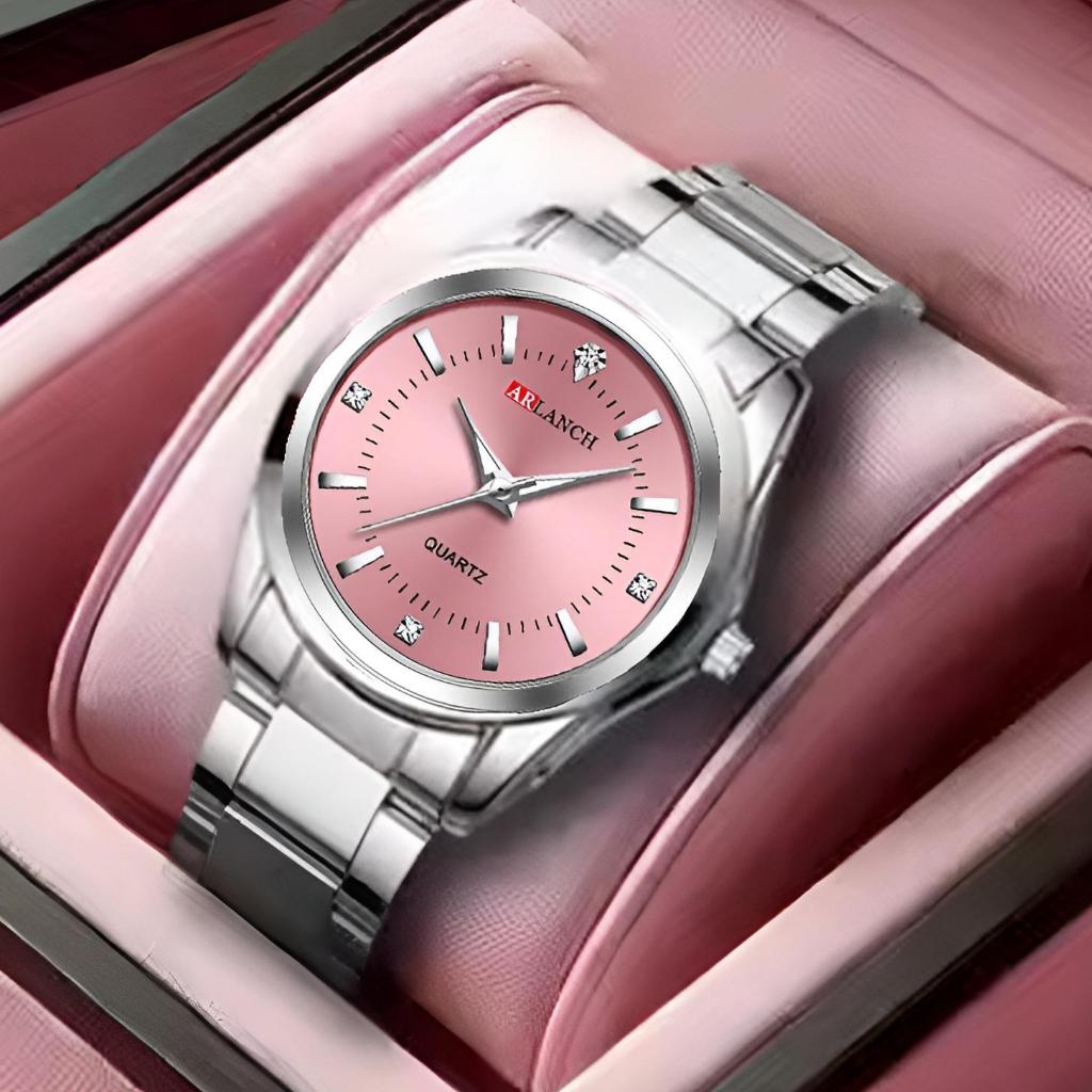 Jam Tangan Wanita Kasual Formal Asli Tahan Air Stainless Steel Titanium Anti Karat Quartz Analog Pre