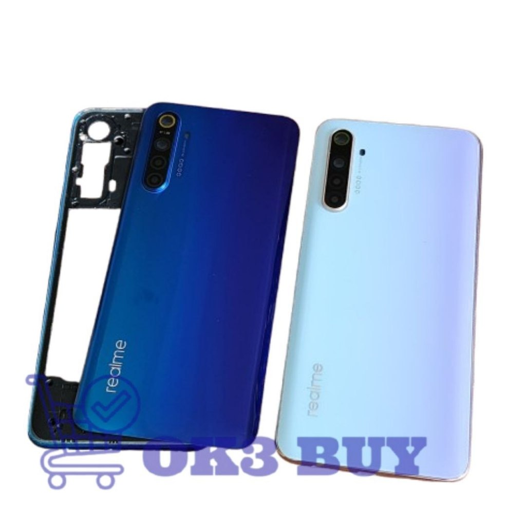 Backdoor Casing Tutup Belakang Hp Realme XT RMX1921 Bekdor Kesing Housing + Bazel Kaca Kamera