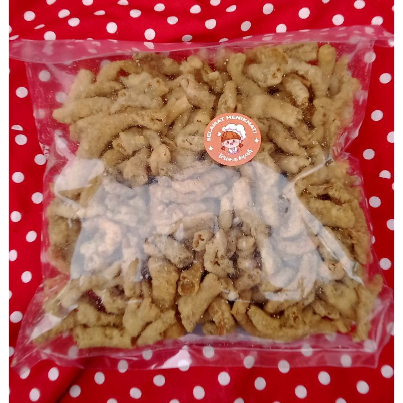 

Keripik Usus Ayam Super Crispy Original Gurih Renyah 200gr