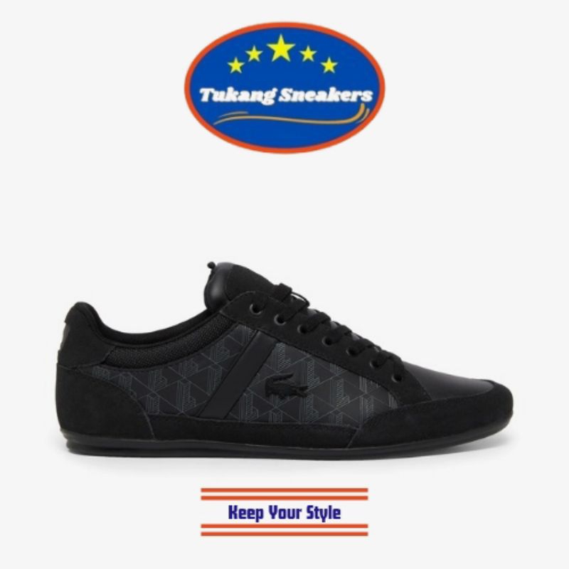 Sepatu Sneakers Pria Lacoste Chaymon Black LAC49CMA0048
