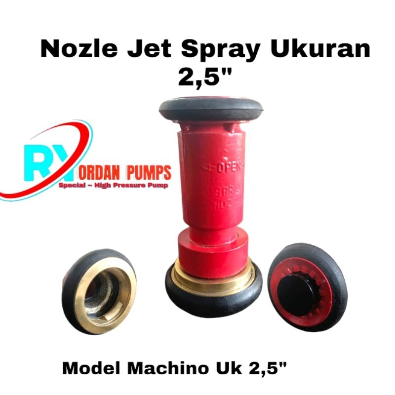 Jet Nozle Pemadam Kebakaran Ukuran 2.5" Tembakan 30M