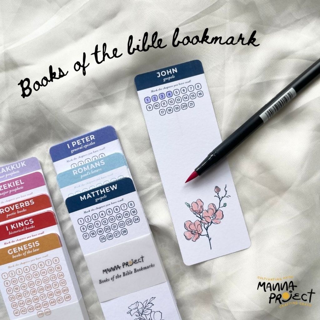 Books of the Bible Bookmark | Bible Reading Tracker | Manna Project | Pembatas Buku Alkitab | Baca A