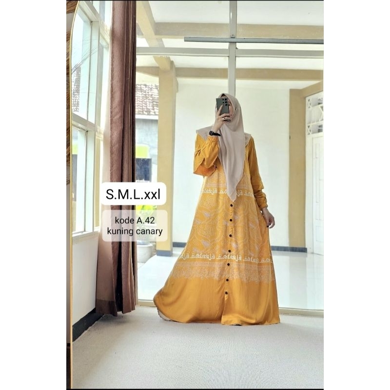 Gamis Twill ELZEIMA Batik KLOK A Ukuran S.M.L.XXL