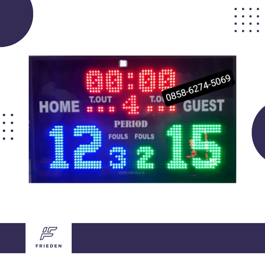 Scoring Board Basket Wireless Papan Skor Scoreboard LED Skor Digital + Remot TV