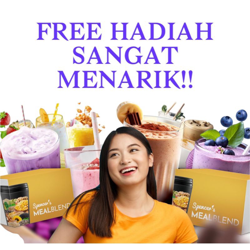 

1 SACHET SPENCER'S MEAL BLEND REPLACEMENT MINUMAN BERNUTRISI MULTIGRAIN LANGSING SEHAT HALAL