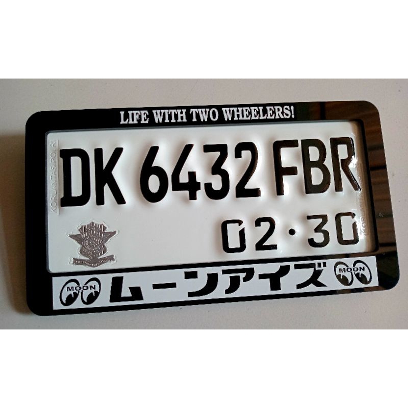 plat motor frame akrilik baut tanam satuan