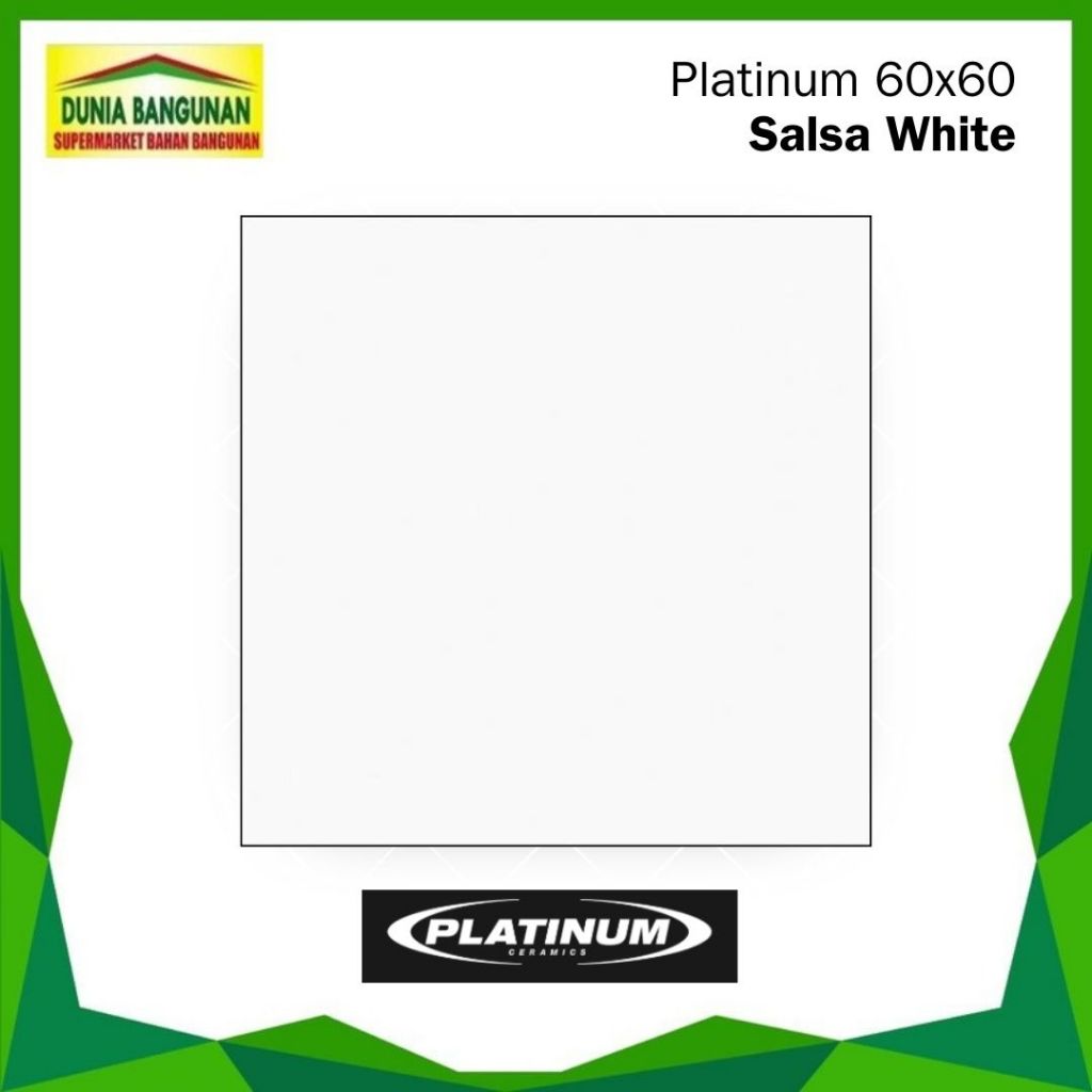 Keramik 60X60 Platinum Salsa White Keramik Putih Polos 60x60 / Keramik Lantai Putih
