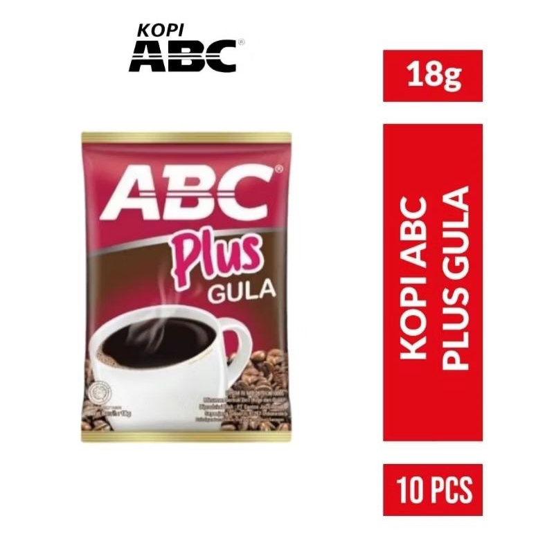 

KOPI ABC PLUS GULA 18 GRAM RENCENG ISI 10 / KOPI ABC