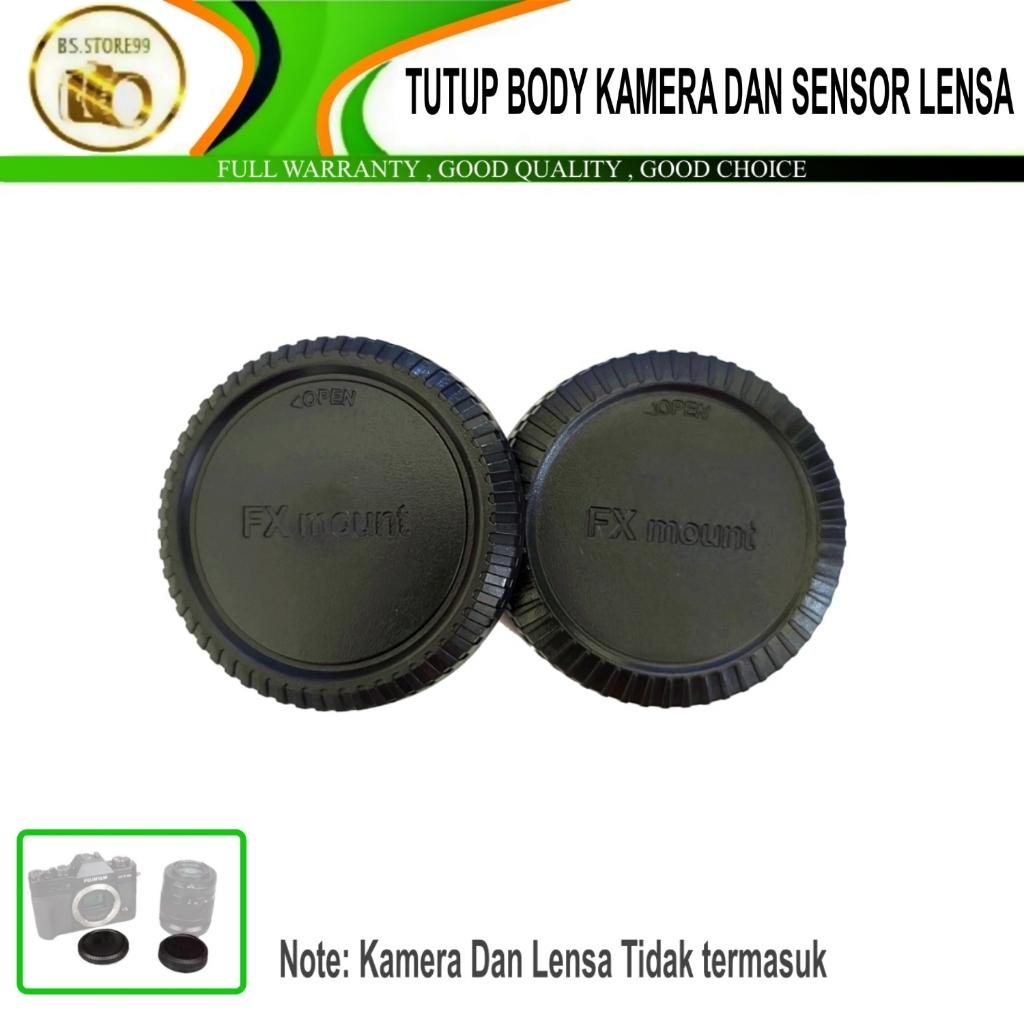 Body Cap and Rear Cap for Fujifilm Mirrorless / Tutup Body Kamera dan Sensor Lensa for Fujifilm Mirr