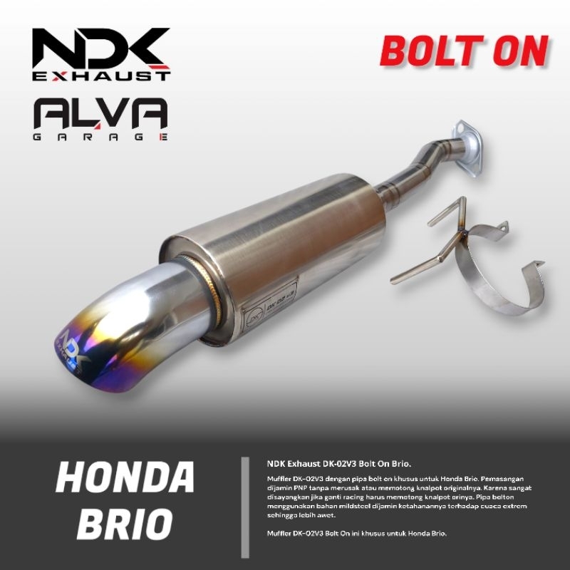 KNALPOT MOBIL BOLTON BRIO NDK EXHAUST DK-02V3 BOLTON BRIO KNALPOT MOBIL BRIO NDK EXHAUST