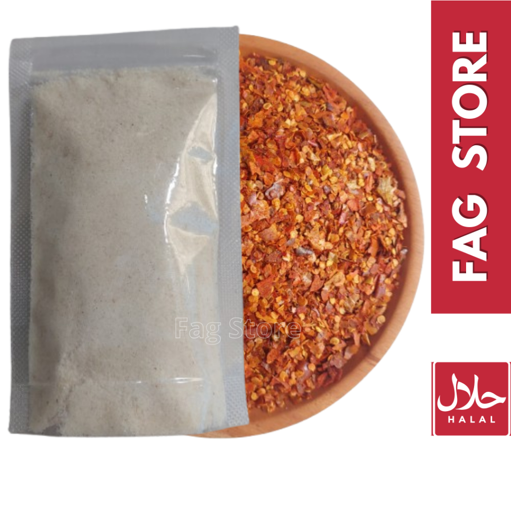 

Bumbu Tambahan Baso Aci Seblak Bumbu Tabur Atom Cabe kasar chili oil