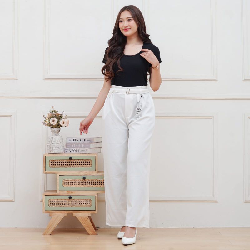 INO KULOT||Kulot Sabuk Wanita Bahan Knit Terbaru/Celana Kulot Wanita Terbaru
