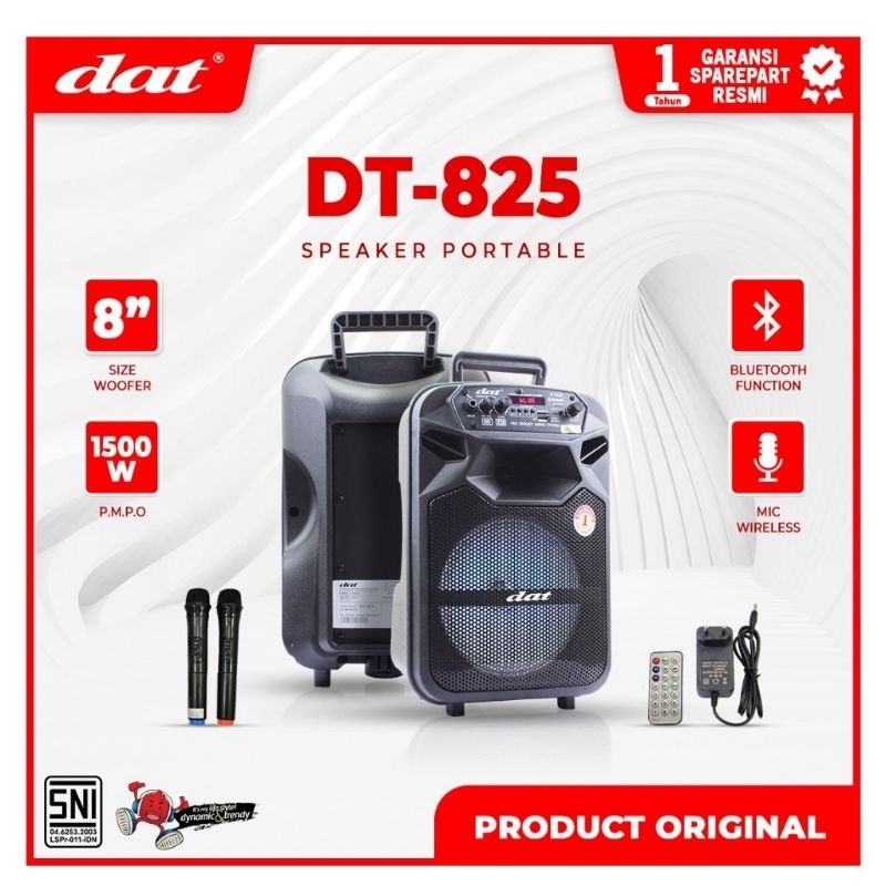 Speaker DAT 8 inch  DT 825 Bluetooth Original