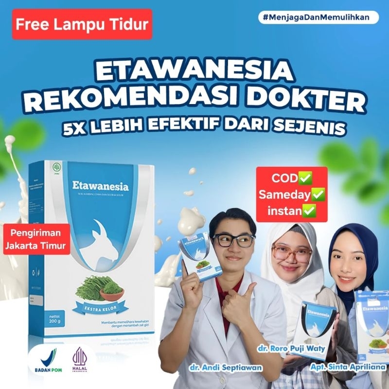 

SUSU ETAWANESIA REKOMENDASI DOKTER Susu Kambing Etawa 5 X Lebih Efektif Dari Yang Sejenis + Ekstrak Moringa Rasa Premium Enak Tidak Prengus ETAWANESIA ORIGINAL