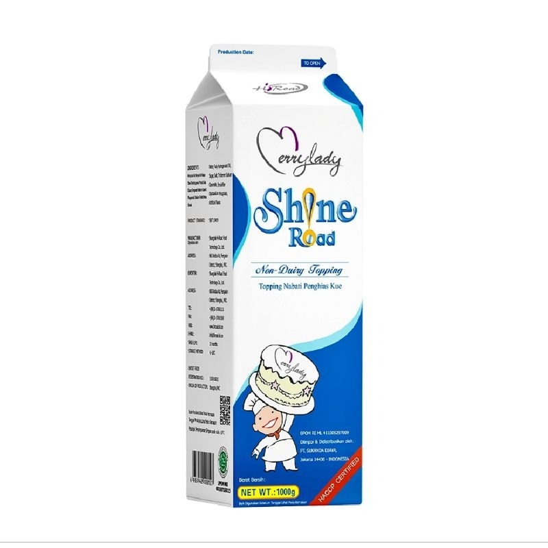 

Cream Topping Non Dairy SHINE ROAD 1L