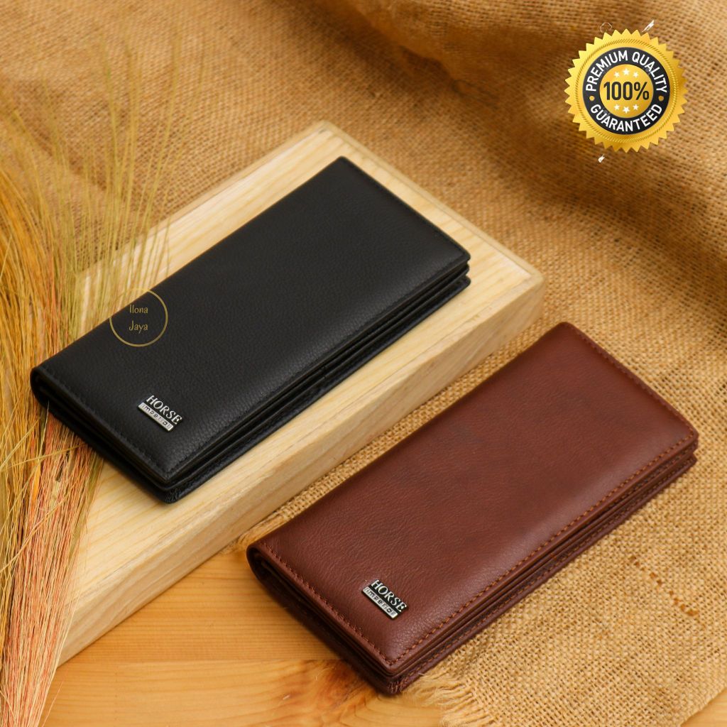 Favorit Dompet Kulit Panjang Asli Ori Branded Original Pria Wanita Cowo Cowok Cewe Cewek Murah