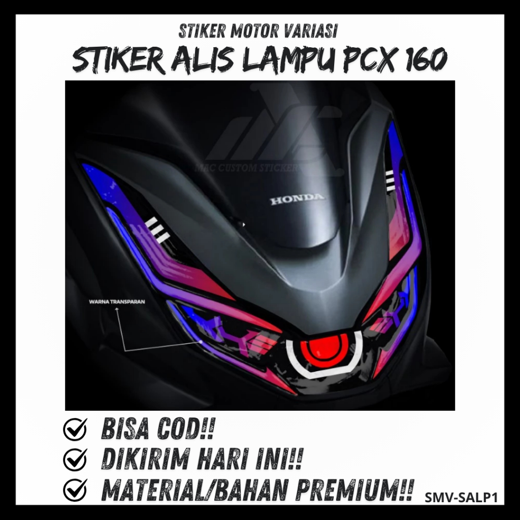 Stiker Lampu Depan PCX 160 Sticker Lampu Alis PCX New 160