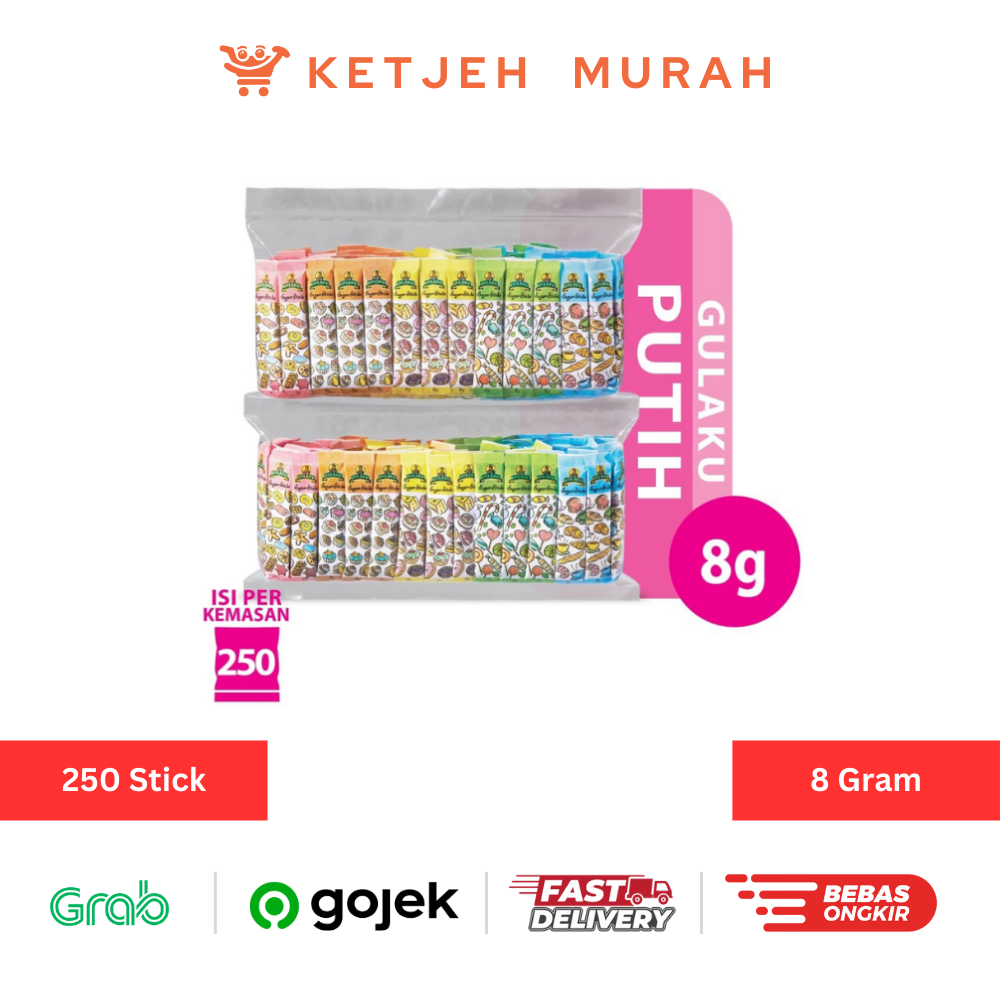 

Gula Pasir Gulaku Stick 8 Gram isi 250 Stick