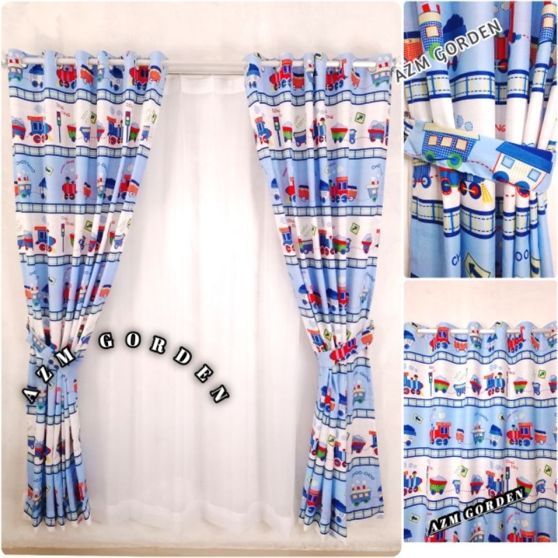 gorden lucu / gorden kamar anak Model Rink smokring 10 lobang 5 glembung motif Terlaris gorden kamar