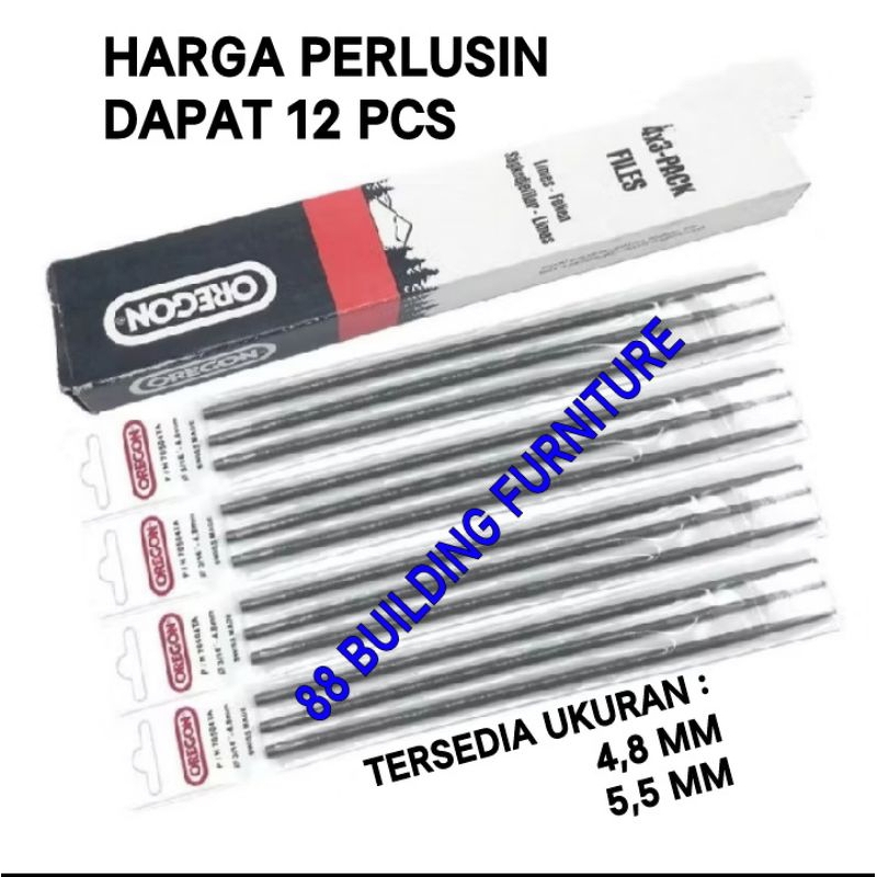 (HARGA PERLUSIN 12 PCS) KIKIR BESI BULAT KECIL BESAR 4,8 mm DAN 5,5 mm Merk OREGON / KIKIR SENSO CHA