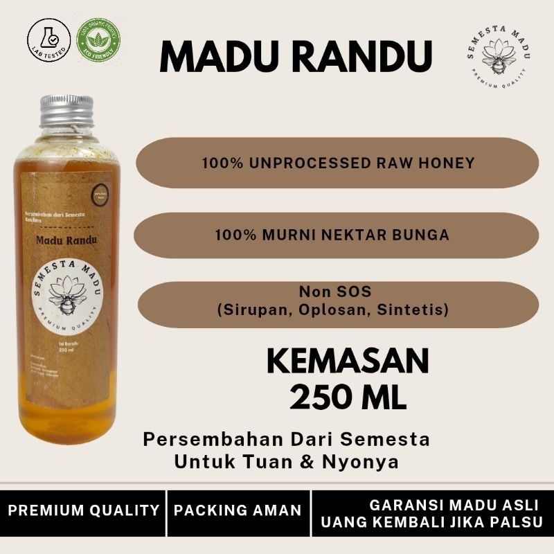 

Madu Murni Bunga Randu 100% Asli dari Nektar Bunga