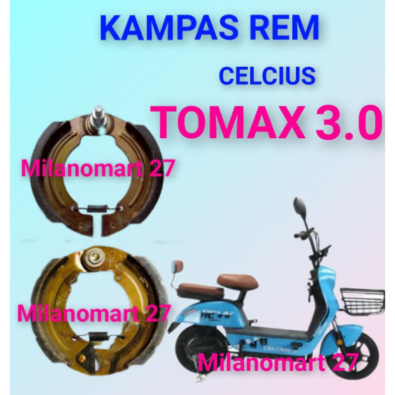 kampas rem Celcius tomax 3.0 kampas rem sepeda listrik CELCIUS TOMAX 3.0