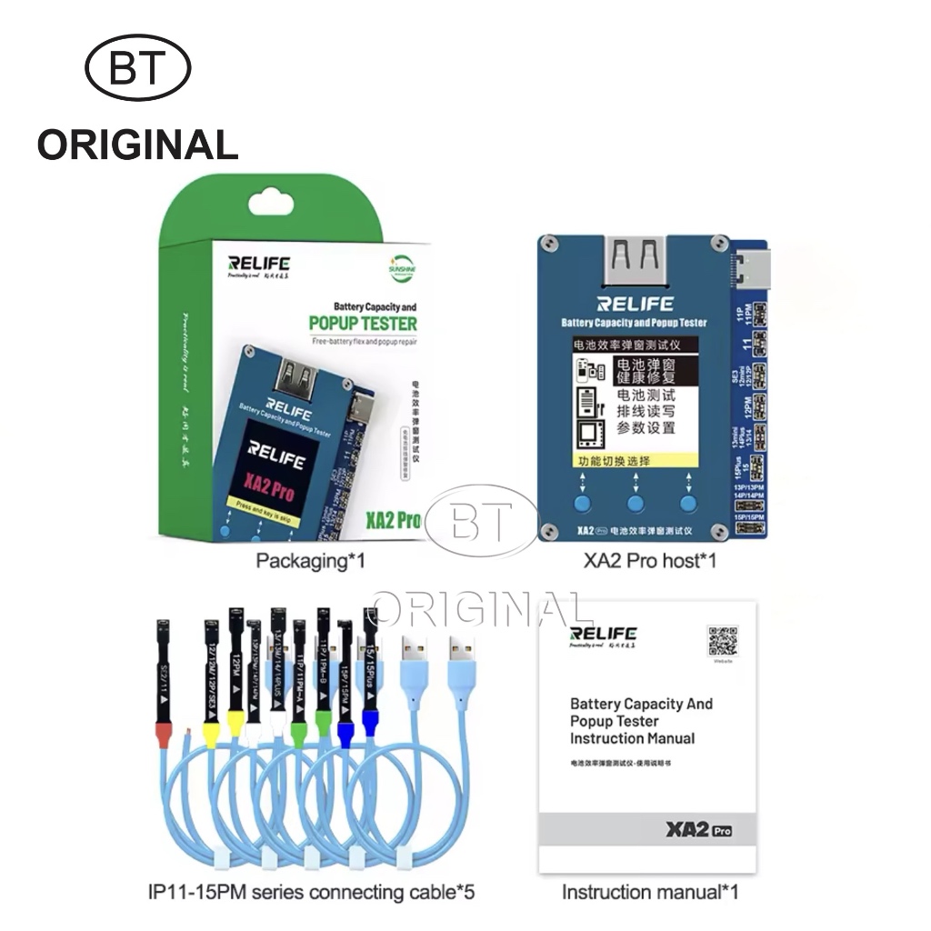 MESIN PERBAIKAN BATTERY HEALTH FOR IPHONE 11 - 15PM - RELIFE XA2 PRO ORIGINAL