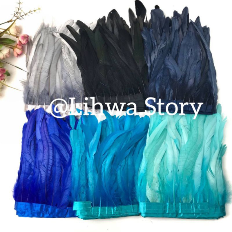 10CM - BULU AYAM PANJANG | BULU AYAM METERAN | AKSESORIS BULU | BULU KERAJINAN