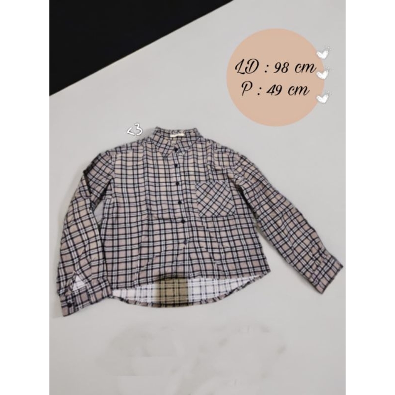 [SALE PRELOVED] Kemeja CropTop Abu-Abu -COLORBOX